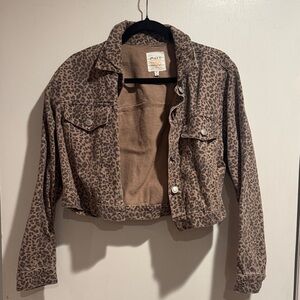 Brown Leopard Print Women's Jacket